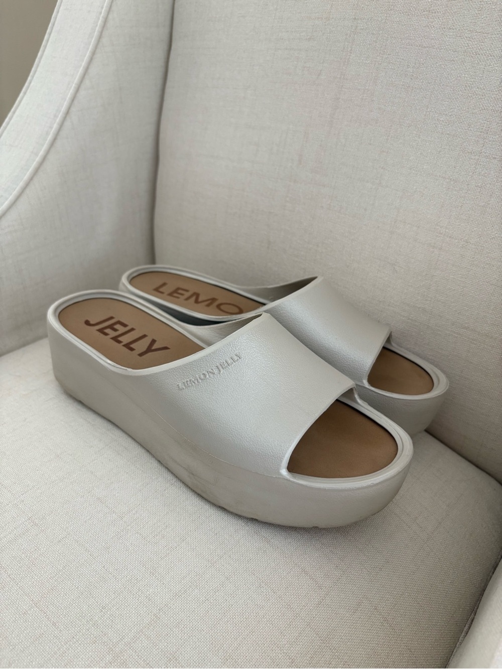 Lemon Jelly Women's Grey Platform Sandals
